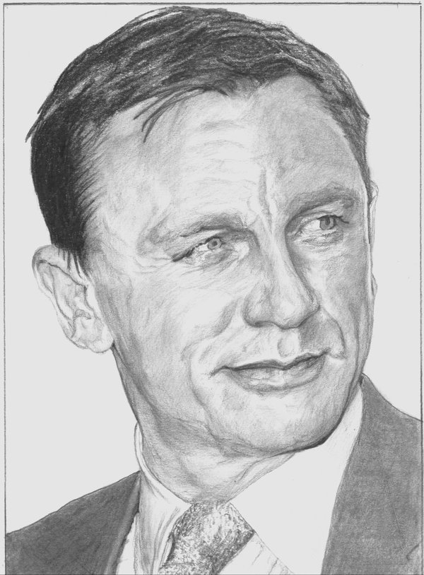 Daniel Craig Photo Drawing