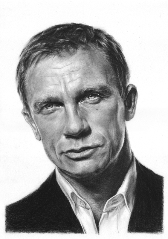 Daniel Craig Realistic Drawing