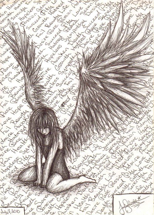 Fallen Angel Stock Illustration  Download Image Now  Angel Fantasy Dark   iStock