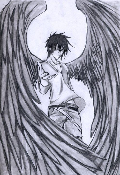 Dark Angel Realistic Drawing