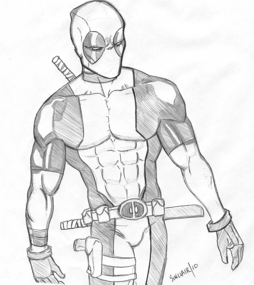 How to Draw Deadpool Easy - DrawingNow