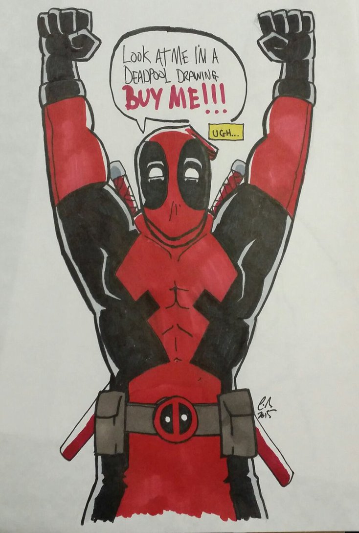 Deadpool Realistic Drawing