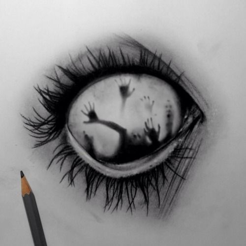 Demon Eyes Image Drawing