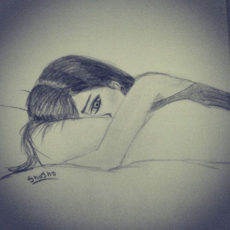 Depressed Girl Amazing Drawing