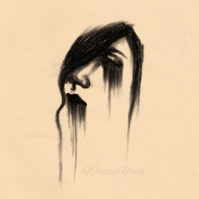 Depressed Girl Image Drawing