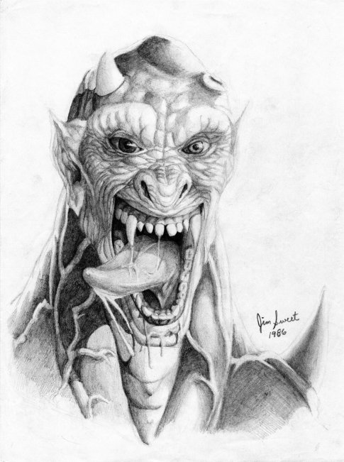 Devil Head Pic Drawing