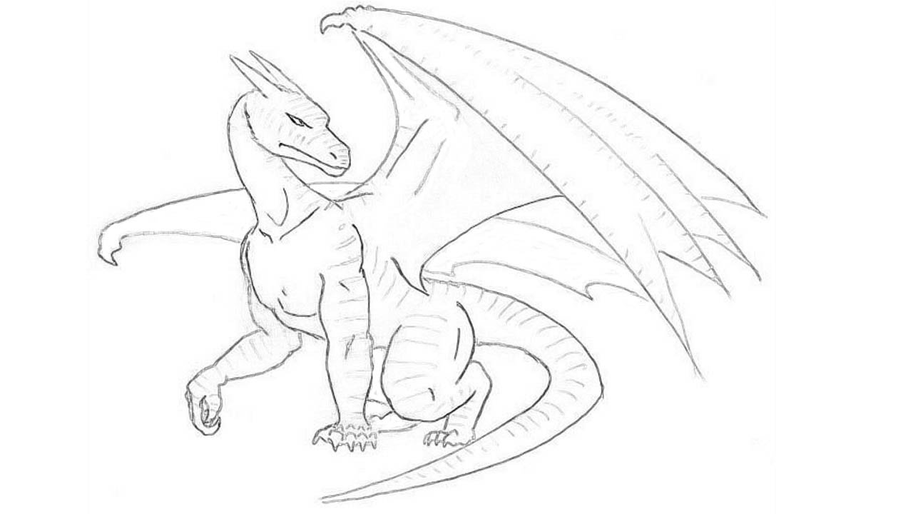 Dragon Beautiful Image Drawing