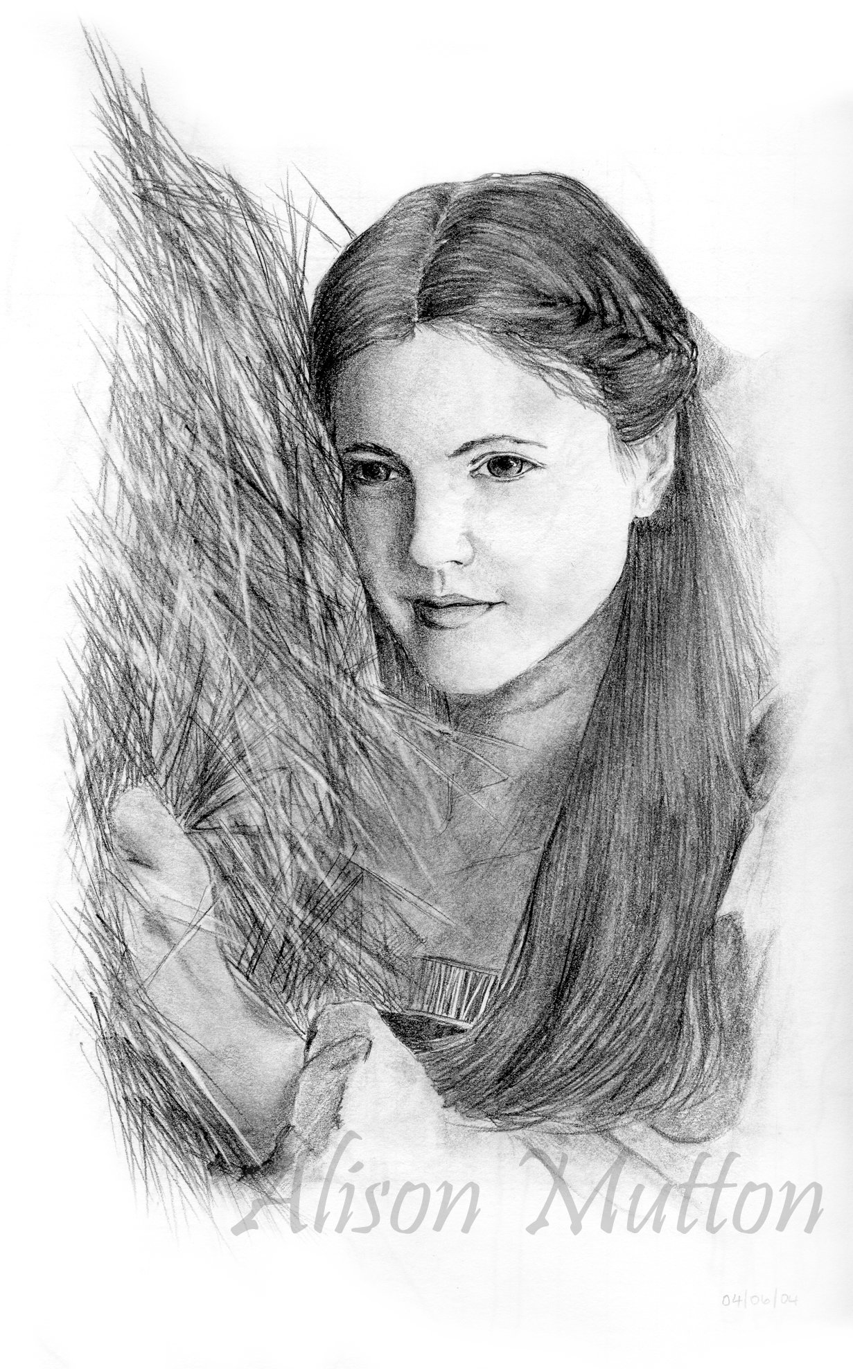 Drew Barrymore Image Drawing