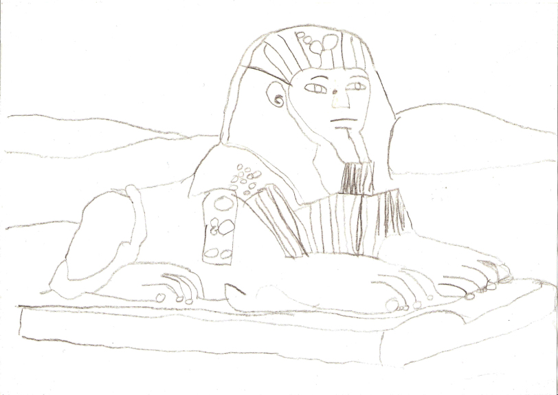 Egyptian Sphinx Drawing Art