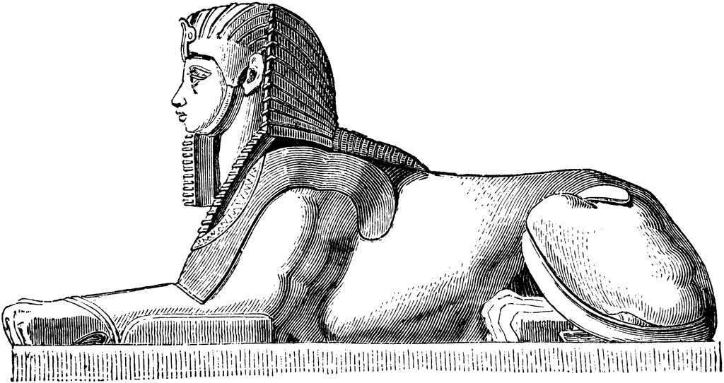 Egyptian Sphinx Image Drawing