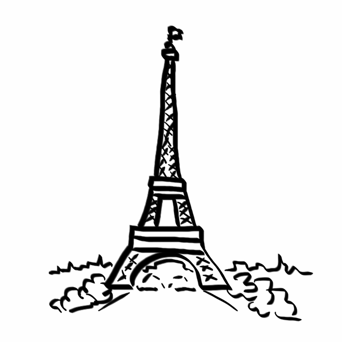 Eiffel Tower Beautiful Image Drawing
