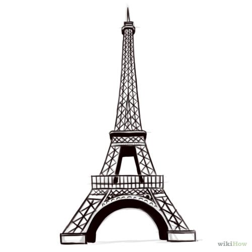 Eiffel Tower Beautiful Image Drawing