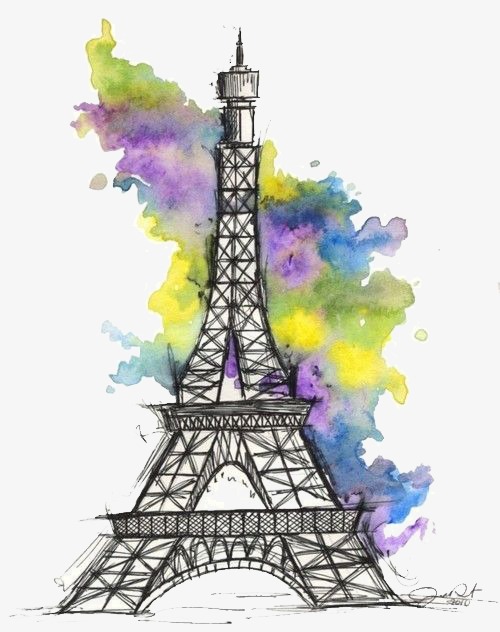 Eiffel Tower Drawing Pic