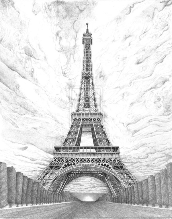Eiffel Tower Photo Drawing