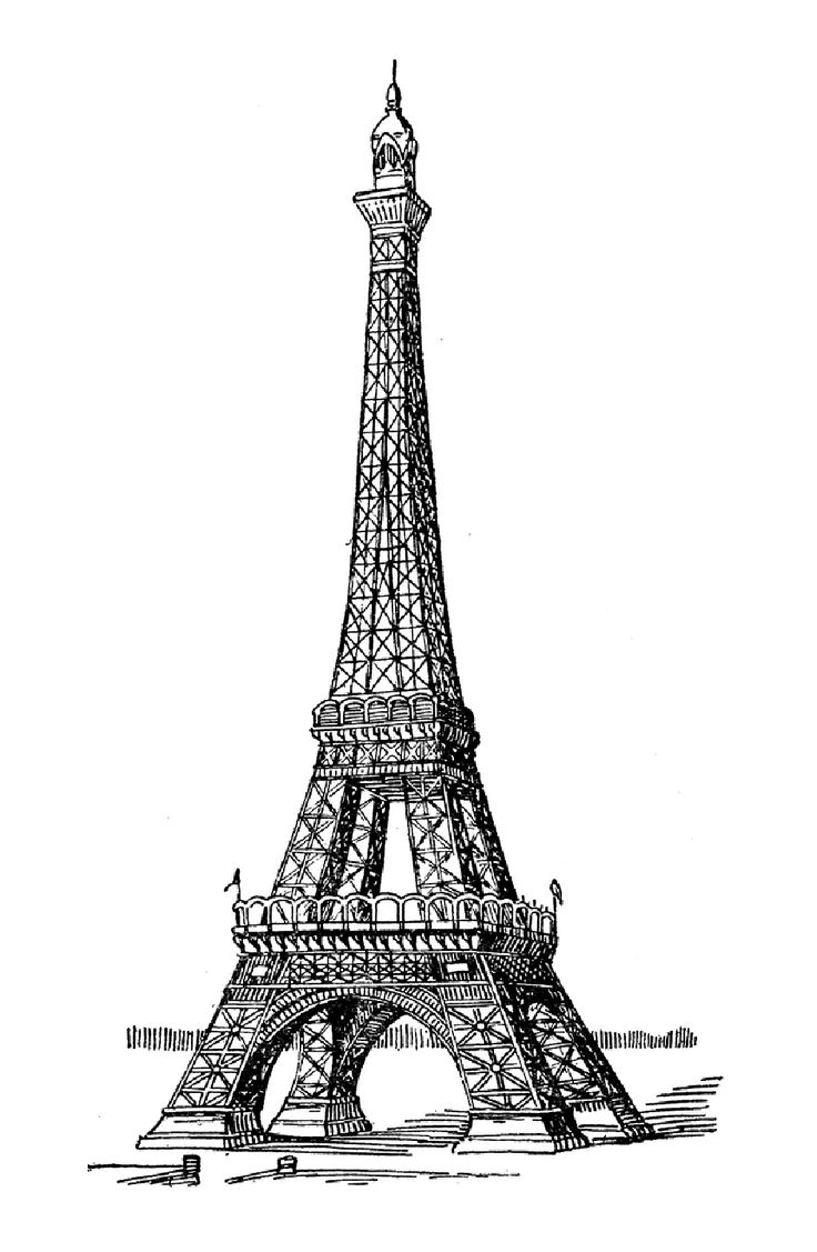 Eiffel Tower Picture Drawing