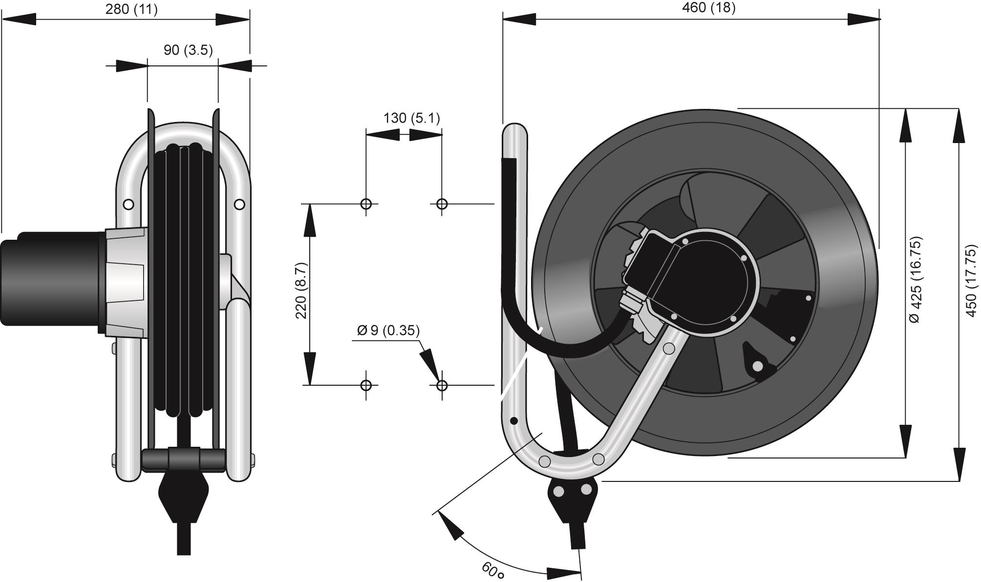 Electric Cable Roll Picture Drawing