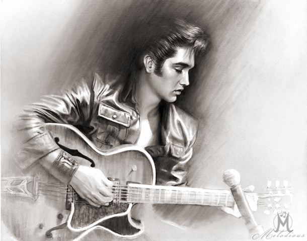 Elvis Presley Realistic Drawing