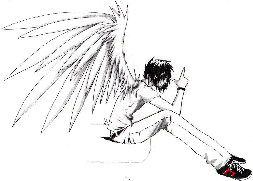 Emo Angel Amazing Drawing