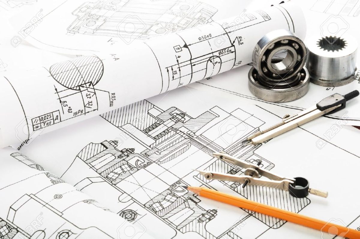 Engineering Bolt Photo Drawing