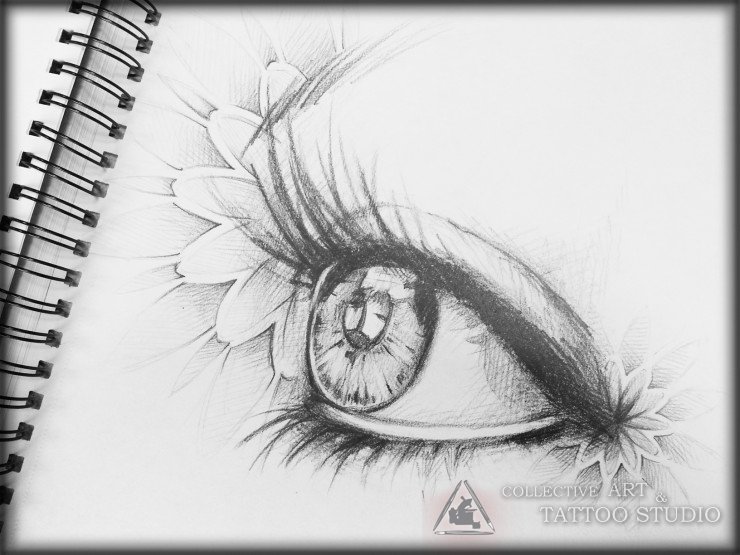 Eyes Tattoo Beautiful Image Drawing