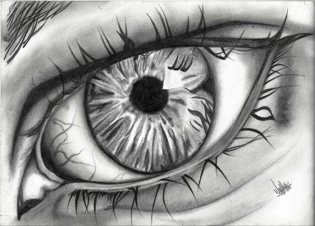 realistic eye tattoo done by Brian Martinez at Masterpiece Tattoo