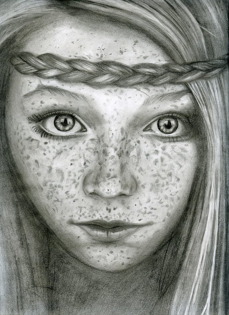 Freckles Beautiful Image Drawing