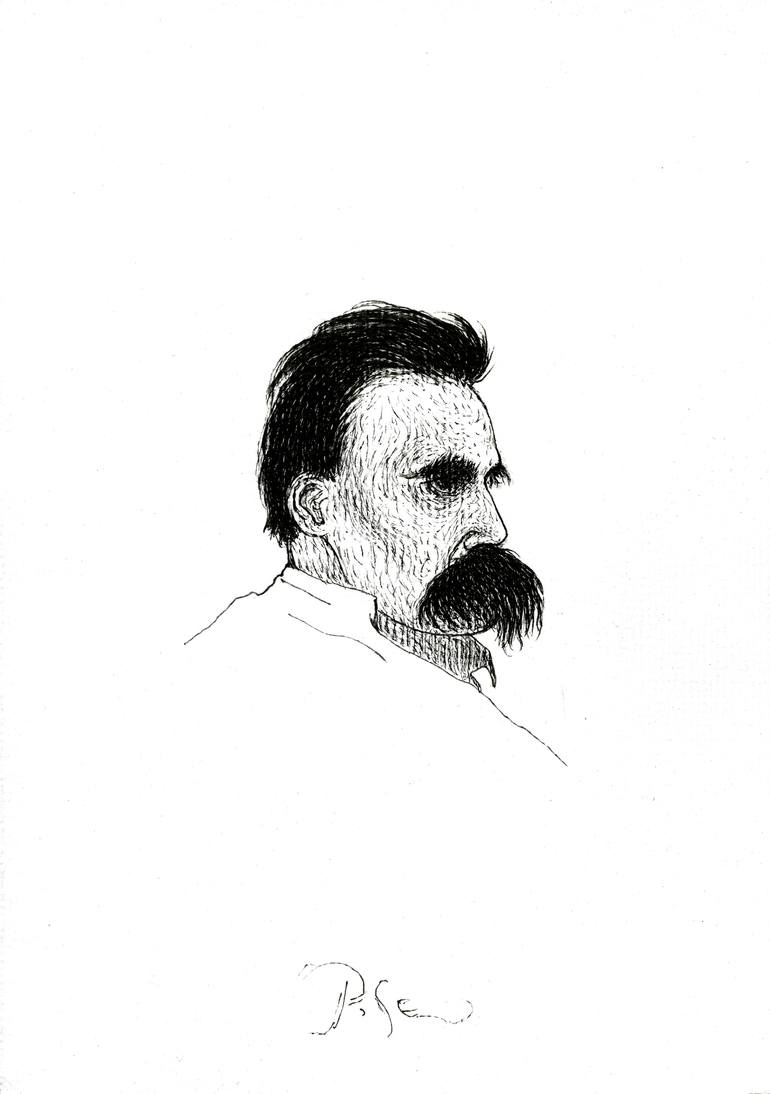 Friedrich Nietzsche Drawing Pic