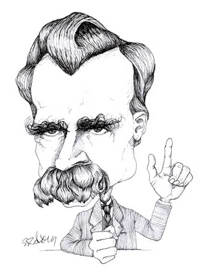 Friedrich Nietzsche High-Quality Drawing