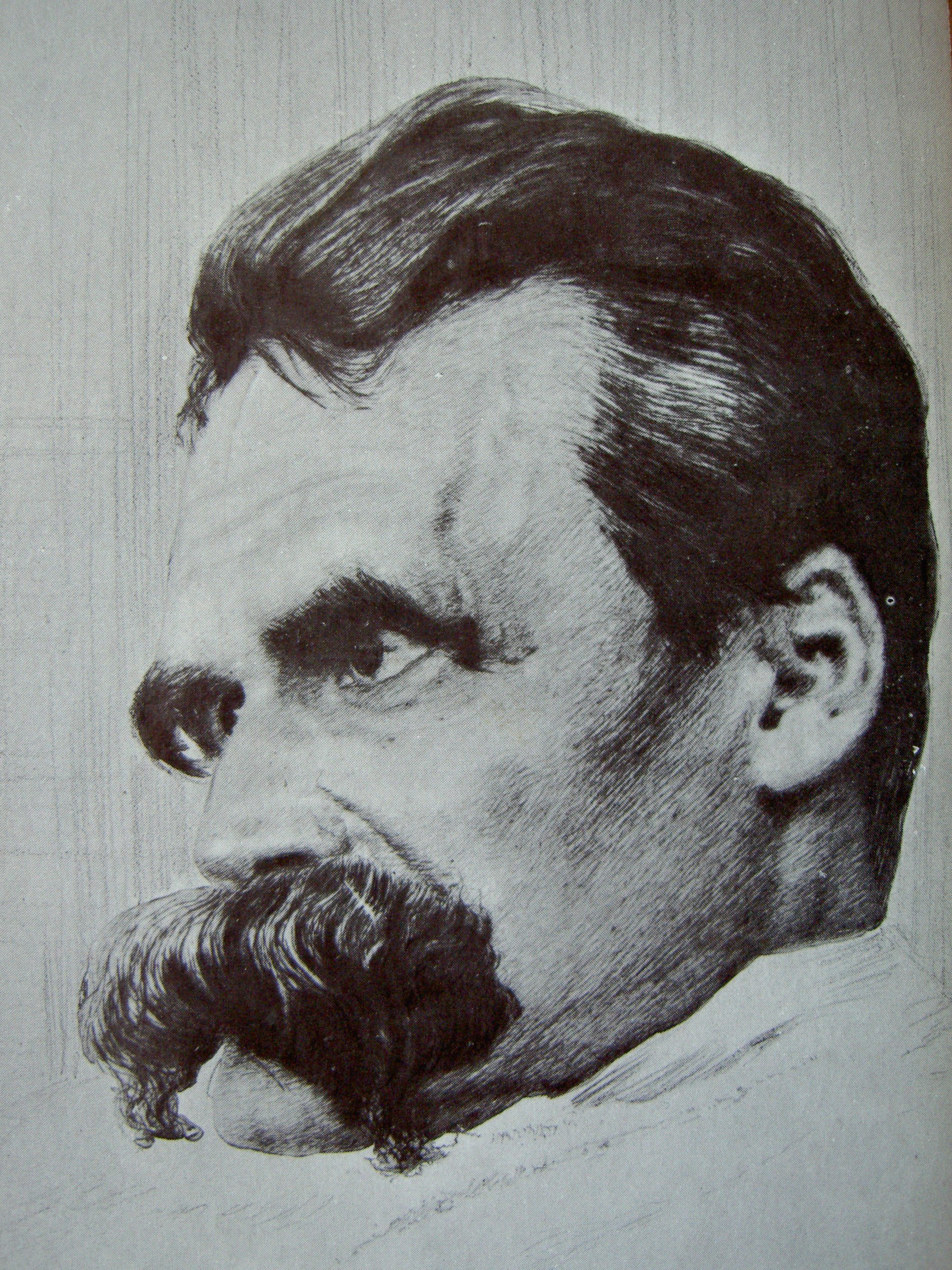 Friedrich Nietzsche Realistic Drawing