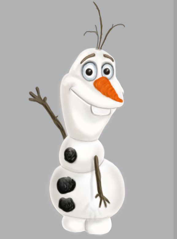 Frozen Olaf Photo Drawing