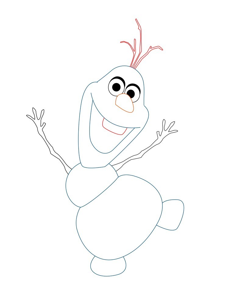 Frozen Olaf Picture Drawing