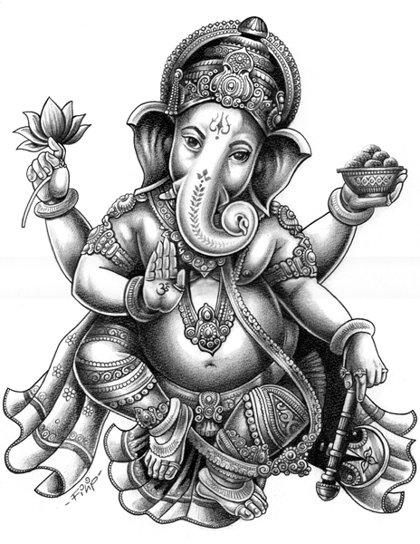 Ganesh Photo Drawing