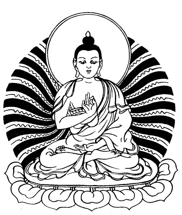 Gautama Buddha Beautiful Image Drawing