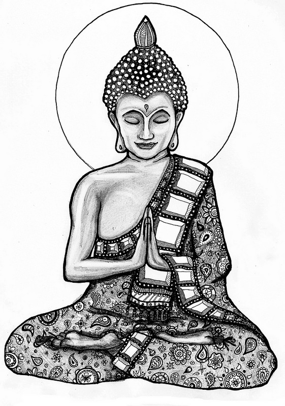 Gautama Buddha Drawing Pic