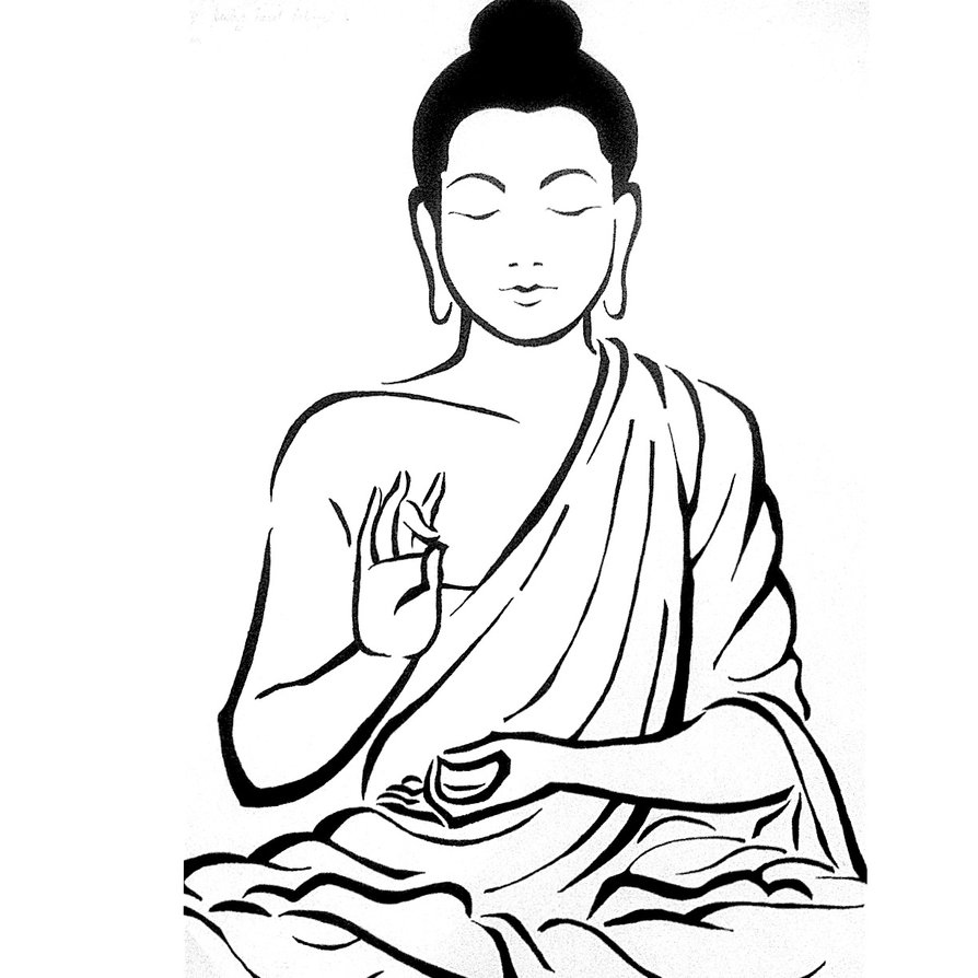 Sri Gautam Buddha Drawing by Shivkumar Menon | Saatchi Art-saigonsouth.com.vn