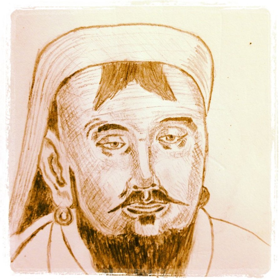 Genghis Khan Pic Drawing