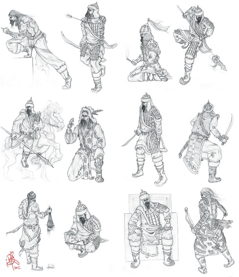 Genghis Khan Picture Drawing