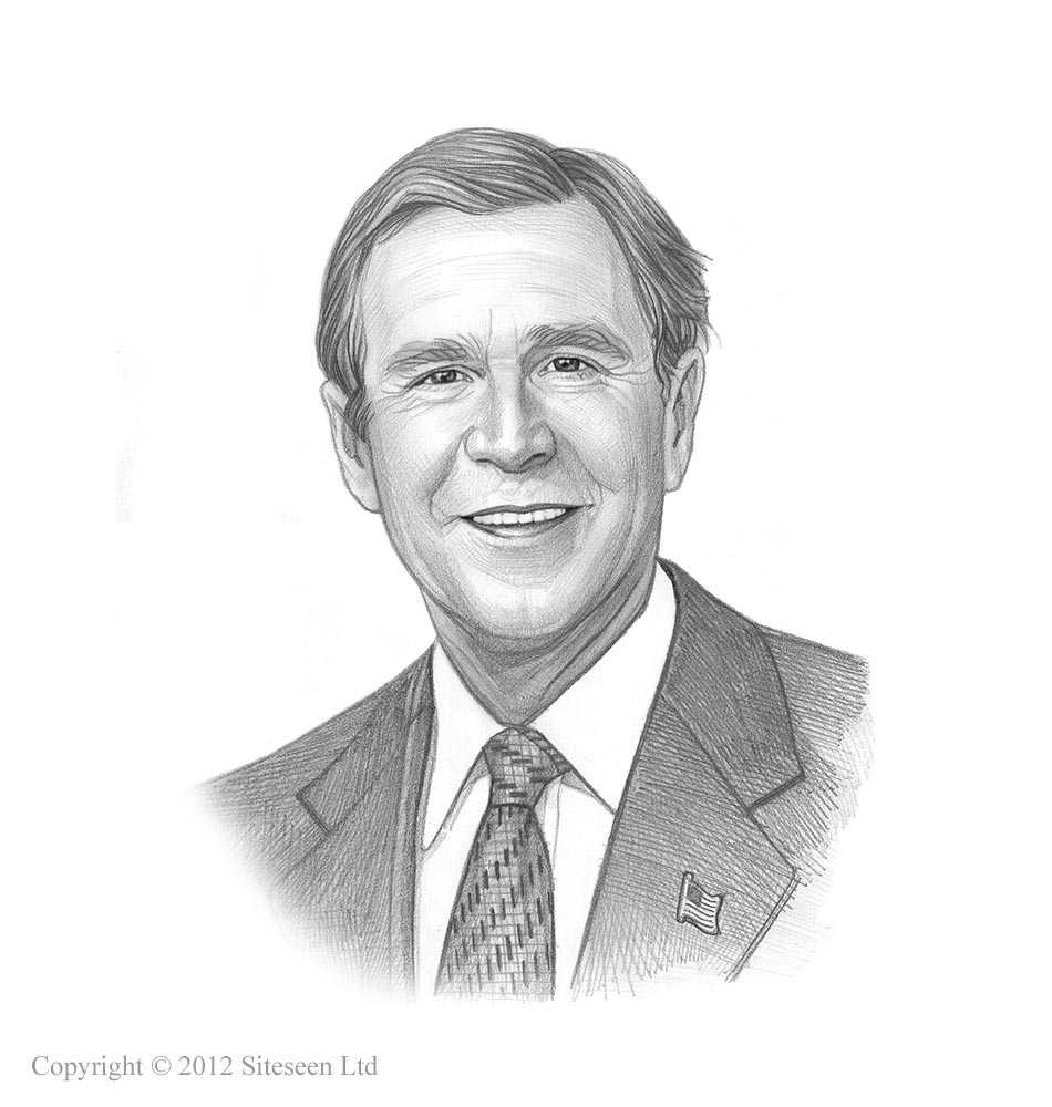 George W Bush Drawing Art