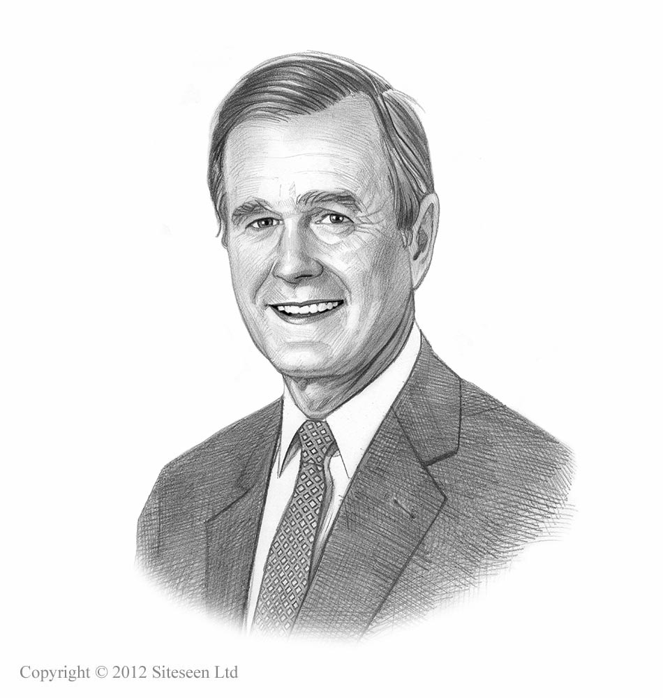 George W Bush High-Quality Drawing