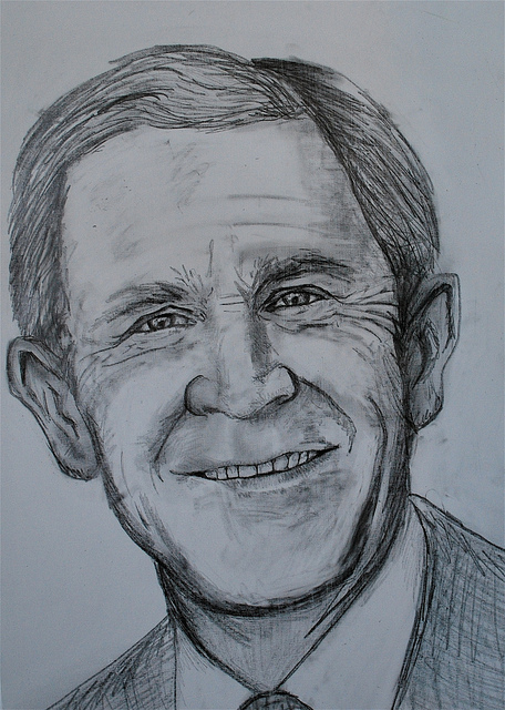 George W Bush Image Drawing