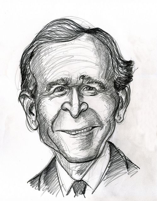 George W Bush Photo Drawing