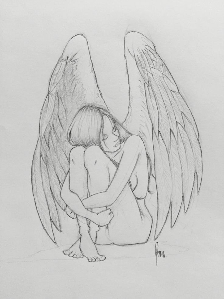 Girl Angel Drawing