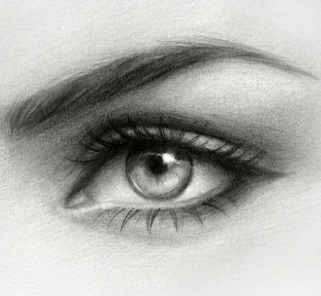 Girls Eyes Image Drawing