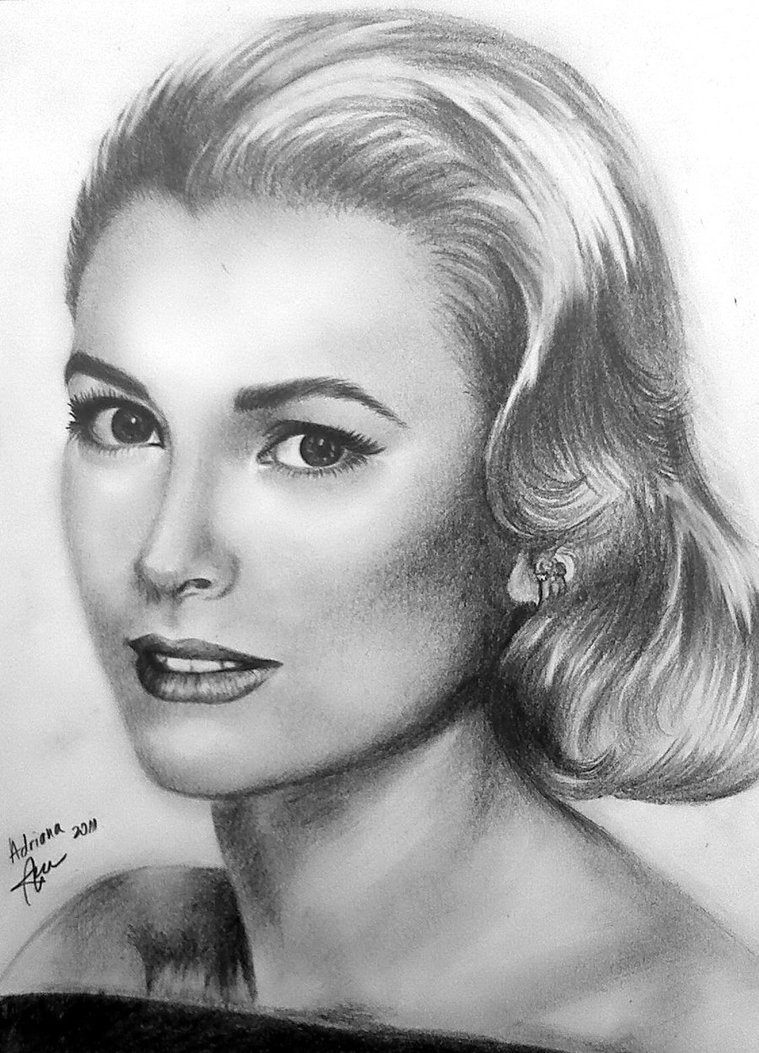 Grace Kelly High-Quality Drawing