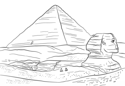 Great Sphinx of Giza Amazing Drawing - Drawing Skill