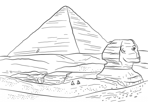 Great Sphinx of Giza Amazing Drawing