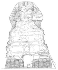 Great Sphinx of Giza Drawing Pic - Drawing Skill