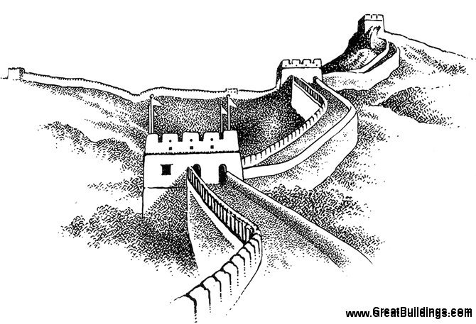 Great Wall of China Image Drawing