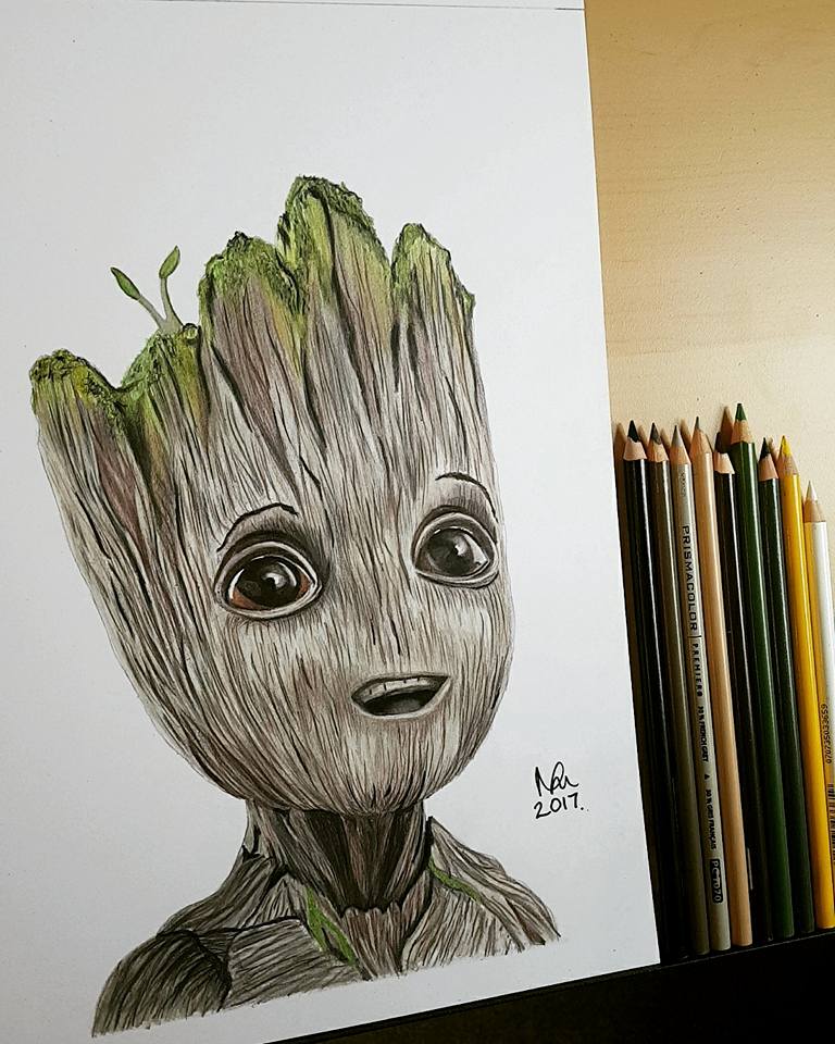 Groot Drawing Pic