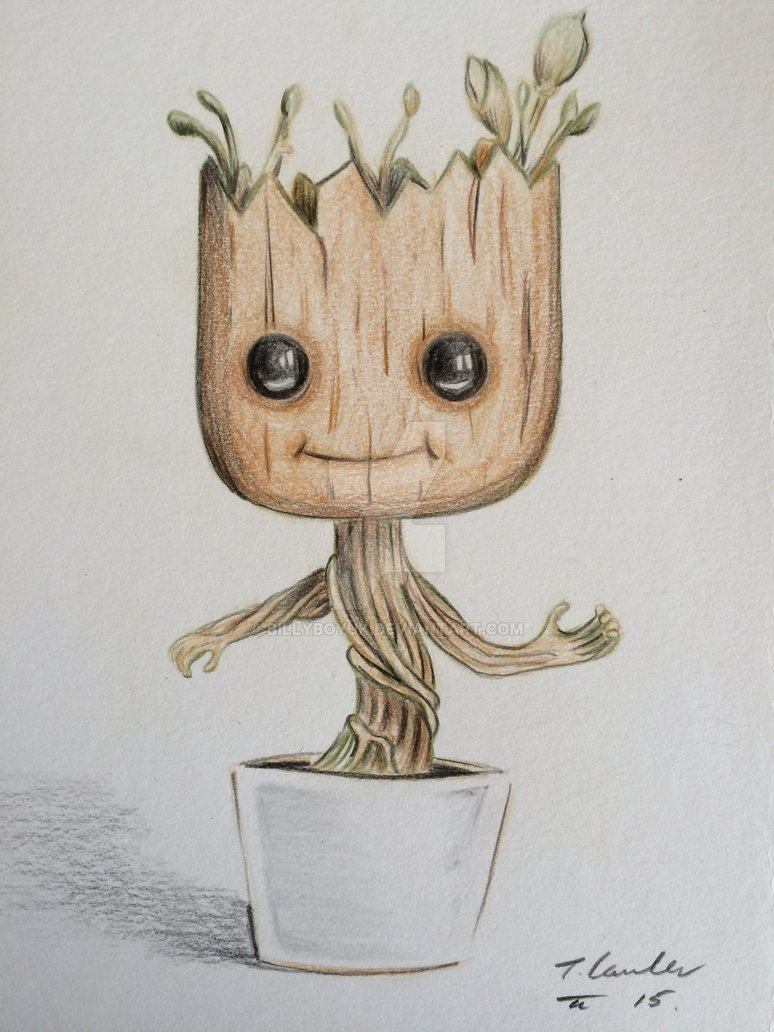 Groot High-Quality Drawing